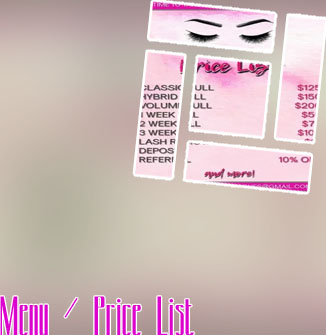 Price list eyelash extension